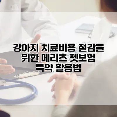 강아지 치료비용 절감을 위한 메리츠 펫보험 특약 활용법