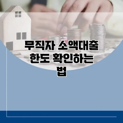 무직자 소액대출 한도 확인하는 법