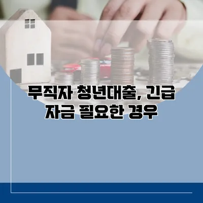 무직자 청년대출, 긴급 자금 필요한 경우