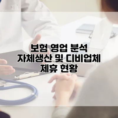 보험 영업 분석 자체생산 및 디비업체 제휴 현황