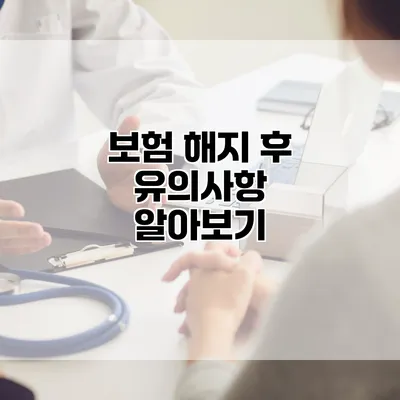 보험 해지 후 유의사항 알아보기