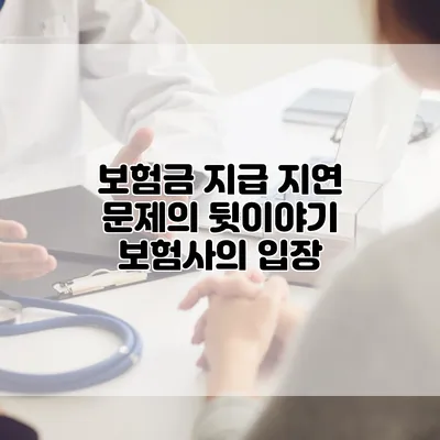 보험금 지급 지연 문제의 뒷이야기 보험사의 입장