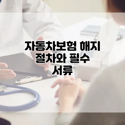 자동차보험 해지 절차와 필수 서류