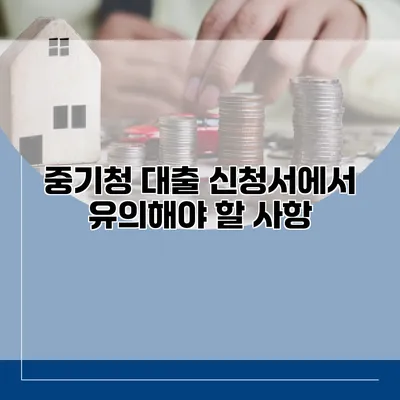 중기청 대출 신청서에서 유의해야 할 사항