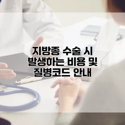 지방종 수술 시 발생하는 비용 및 질병코드 안내