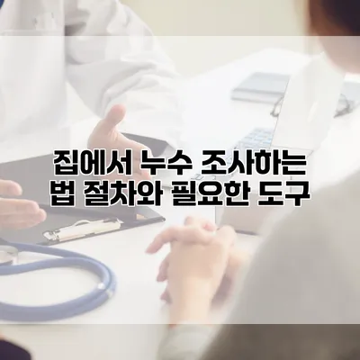 집에서 누수 조사하는 법 절차와 필요한 도구