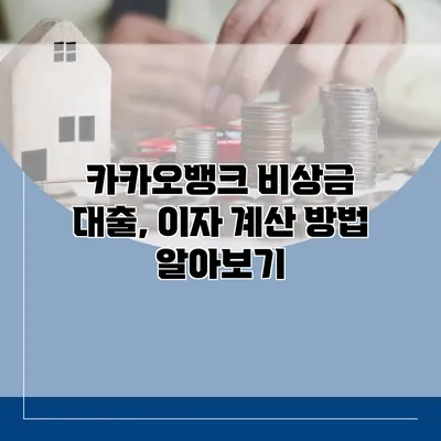 카카오뱅크 비상금 대출, 이자 계산 방법 알아보기