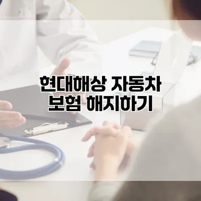 현대해상 자동차 보험 해지하기