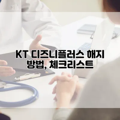 KT 디즈니플러스 해지 방법, 체크리스트